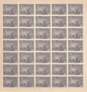 1959 First World Agriculture Fair (Farmer Ploughing With Bullocks) 1v Mint Sheet of 35 Stamps