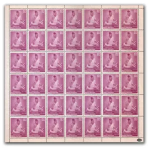 1960 Thiruvalluvar (Philospher) Mint Sheet of 42 Stamps
