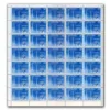 1961 Silver Jubilee Of All India Radio (All India Radio Emblem & Transmitting Aerials) Mint Sheet of 35 Stamps