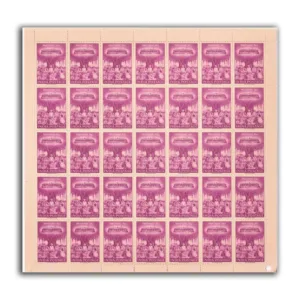 1962 Inauguration of Panchayati Raj in Rural Administration (Panchayat at Work & Parliament Building) 1v Mint Sheet of 35 Stamps