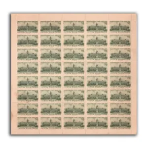 1962 Centenary of High Courts (Calcutta, Madras, Bombay High Count) 3v Mint Sheet of 40 Stamps