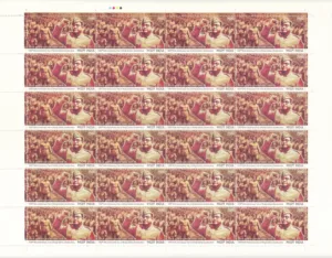 2021 125th Birth Anniversary of Netaji Subhas Chandra Bose 1v Mint Sheet of 24 Stamps