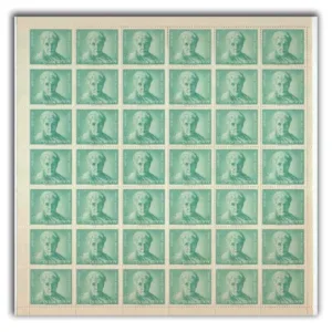 1963 Annie Besant ( Annie Besant, theosophist ) Mint Sheet of 42 Stamps
