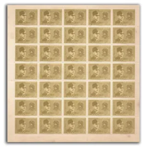 1964 67th Birth Anniversary of Subhash Chandra Bose (S C Bose and INA Insignia) 1v Mint Sheet of 35 Stamps