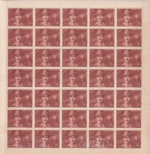 1968 61st Birth Anniversary Of Bhagat Singh (Bhagat singh) Mint Sheet of 35 Stamps