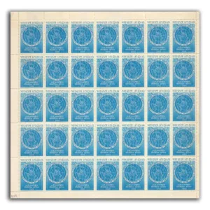 1968 21st International Geographical Congress Mint Sheet of 35 Stamps