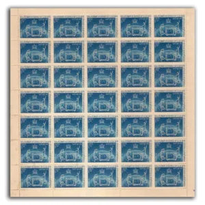 1970 12th Plenary Assembly of International Radio Consultative Committee Mint Sheet of 35 Stamps