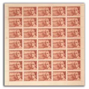 1970 Vinayak Damodar Savarkar Mint Sheet of 35 Stamps