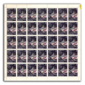 1972 50th Anniv. Of International Union Of Railways Mint Sheet of 35 Stamps