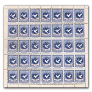 1973 1st Anniversary OF Army Postal Services Corps Mint Sheet of 35 Stamps