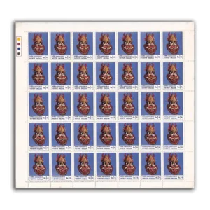 1974 Indian Masks (Narashimha) 1v Mint Sheet of 35 Stamps