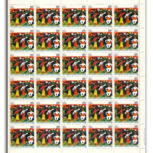 1974 25th Anniv. of UNICEF In India ( Indian Dancers ) Mint Sheet of 30 Stamps