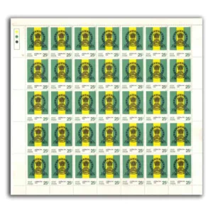 1974 25th Anniversary of Indian Territorial Army Mint Sheet of 35 Stamps