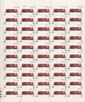 1976 Indian Locomotives (WDM2, Diesel B G Locomotive Diesel Locomotive Works) 1v Mint Sheet of 50 Stamps