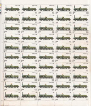 1976 Indian Locomotives (GIP No 1 Steam Locomotive Vulcan Foundry, England) 1v Mint Sheet of 50 Stamps