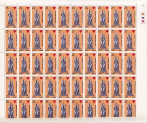 1976 Family planning Campaign Mint Sheet of 50 Stamps