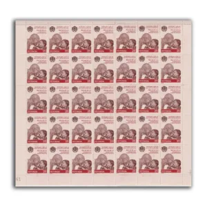 1979 International year of the Child (Gandhi with Child and IYC Emblem) 2v Mint Sheet of 35 Stamps