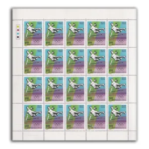 1980 XXII Olympic Games, Moscow (High Jumping and Snow Jumping) 2v Mint Sheet of 20 Stamps