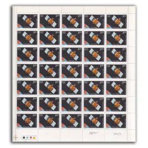 1982 1st Anniversary of Ariane Passenger Payload Experiment (APPLE) Satellite Launch 1v Mint Sheet of 35 Stamps