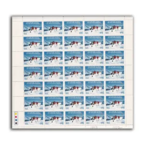 1983 First Indian Antarctic Expedition (Indian Scientist at Antartic Camp) 1v Mint Sheet of 35 Stamps