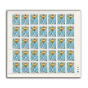 1983 Bicentenary of Manned Flight (Udan Khatola and 1st Montogolfier) 2v Mint Sheet of 35 Stamps