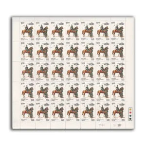 1984 Presentation of Regimental Guidon to the Deccan Horse (Old and New Cavlry) 1v Mint Sheet of 35 Stamps