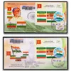 2022 Journey of Indian Flag and Pingali Venkaiah Commercially used Private cover with special date cancellation (Set of 2)