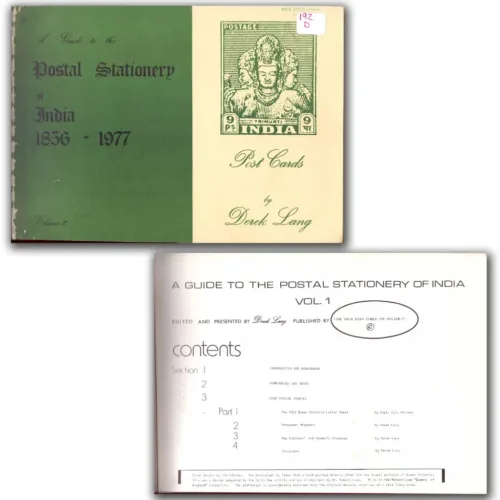 A Guide to the Postal Stationery of India Vol. I, II & III by Derek Lang - Image 2
