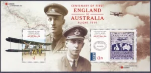 2019 Centenary of England Australia First Flight Miniature Sheet