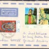 1989 East Germany Miniature Paintings (Mahavir, Ragini and Asavari) 3v Stamp Postally on cover to India