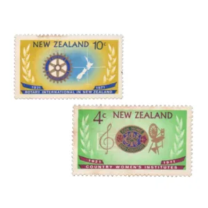 1971 New Zealand Rotary 2v Stamp