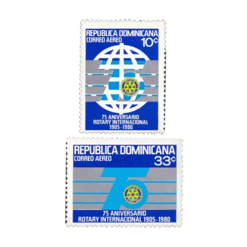 1980 Rep. Dominicana Rotary 2v Stamp