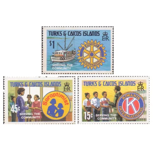 1980 Turks and Caicos Islands Rotary 3v Stamp