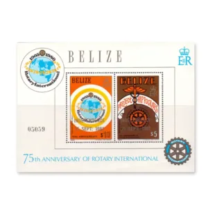 1981 Belize Rotary 2v S/Sheet Ovpt.