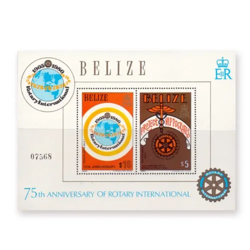 1981 Belize Rotary 2v S/Sheet