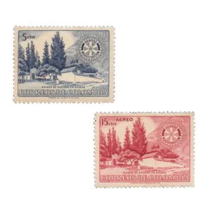 1955 Columbia Rotary 2v Stamp