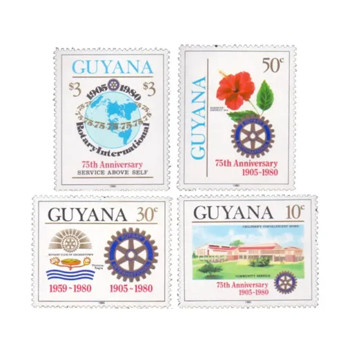 1980 Guyana Rotary 4v Stamp