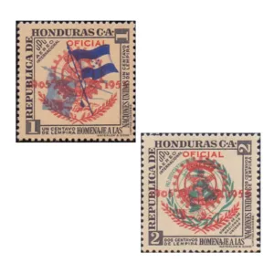 1955 Honduras Rotary Ovpt. 2v Stamp