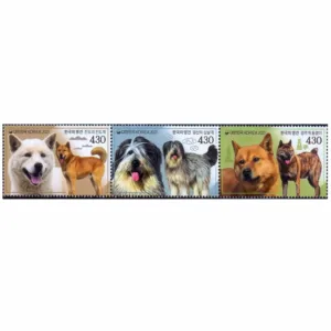 2021 South Korea Loyal Dogs of Korea 3v Stamp