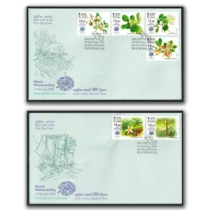 2020 Sri Lanka World Wetlands Day 10v Stamp on 3 FDCs