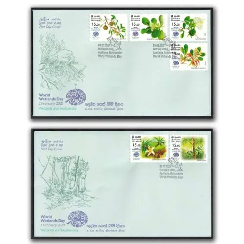 2020 Sri Lanka World Wetlands Day 10v Stamp on 3 FDCs