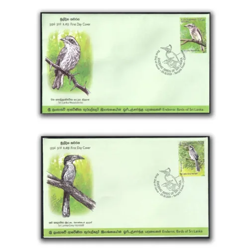 2021 Endemic Birds of Sri Lanka 6v Stamp on 6 FDCs - Image 2