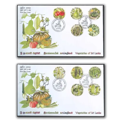 2023 Vegetables of Sri Lanka 10v Stamp on 2 FDCs