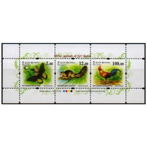 2018 Wild Animals of Sri Lanka Miniature Sheet