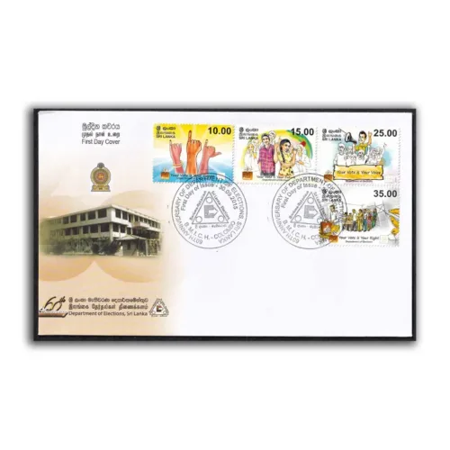 2015 Sri Lanka 60th Anniversary of Department of Elections 4v Stamp on FDC