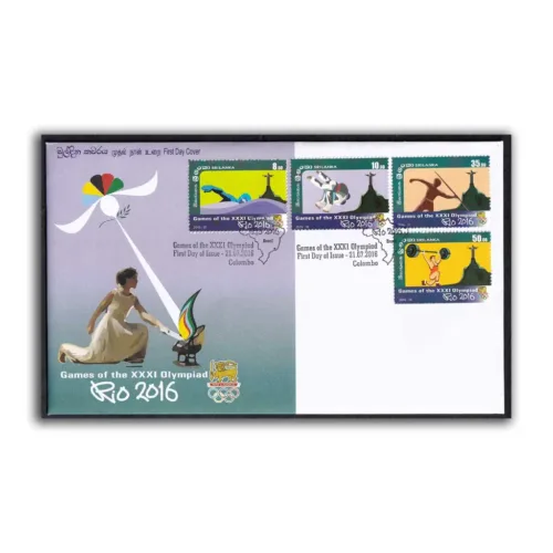 2016 Sri Lanka Games of the XXXI Olympiad, Rio 4v Stamp on FDC