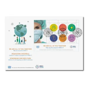 2020 UN Help Stop the Spread the Covid-19 Miniature Sheet on FDC