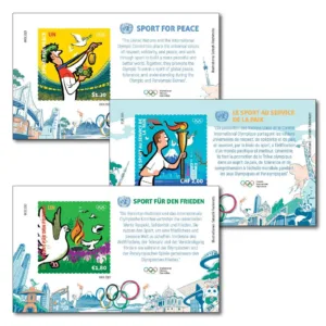2021 UN Olympic Sports for Peace 3 different Miniature Sheet