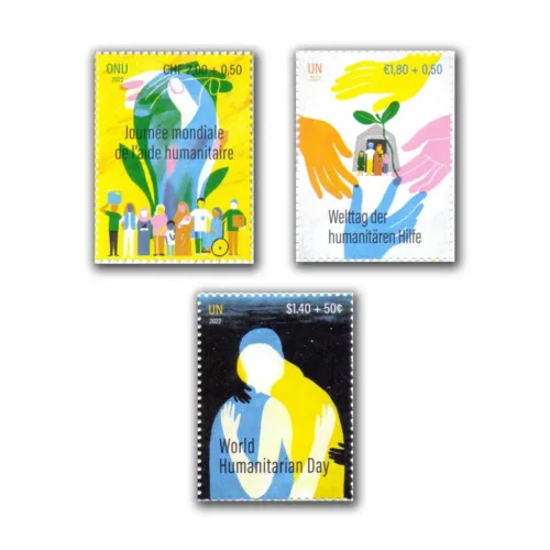 2022 UN World Humanitarian Day 3v Stamp