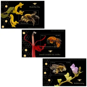 2019 UN World Bee Day 3 different Miniature Sheet
